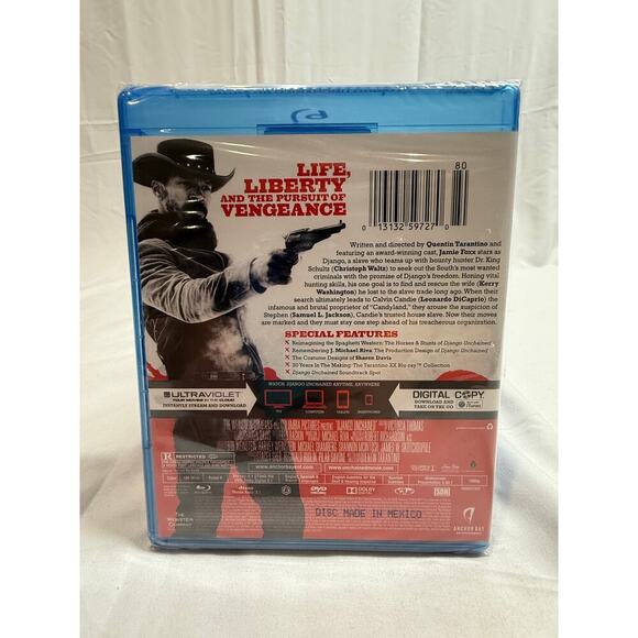 Django Unchained Blu‑ray/DVD Combo – New (Factory Sealed, Tarantino Film) - Picture 2 of 3